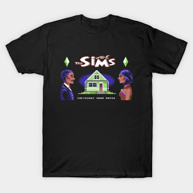 Sims Commodore 64 Mockup T-Shirt by MalevolentMask